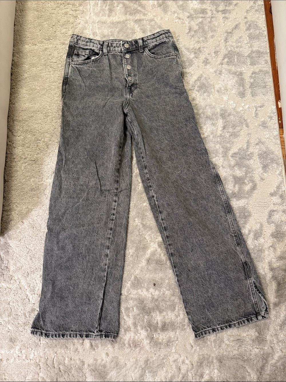 Primark Girls Gray Washed Bootcut Jeans